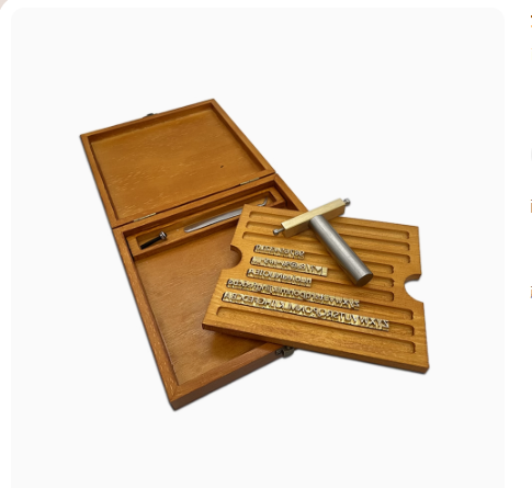 Customized letter stamp with a height of 8mm.