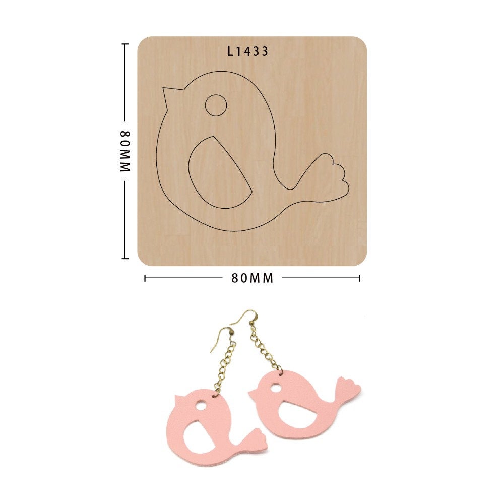 Earring cutting mold suitable for die-cutting machines