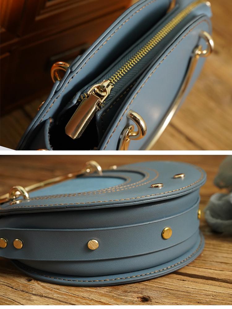 Christmas gift handmade DIY material bag handmade rivet small round bag