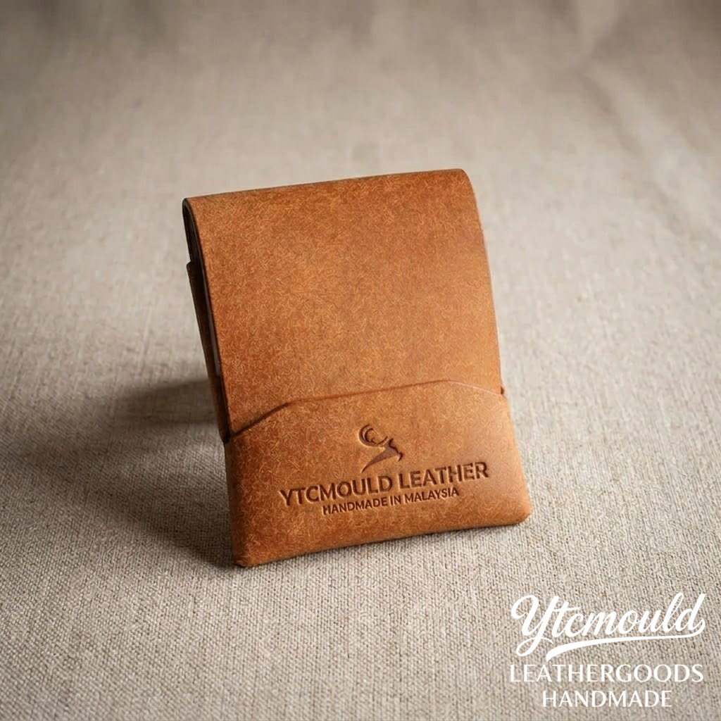 Veg Tan Leather Stitchless Wallet Die Cutter, No Stitch Wallet Pattern Tool（9.5*8cm）