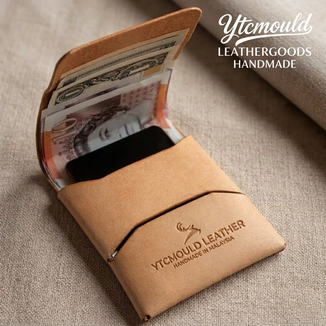 Veg Tan Leather Stitchless Wallet Die Cutter, No Stitch Wallet Pattern Tool（9.5*8cm）