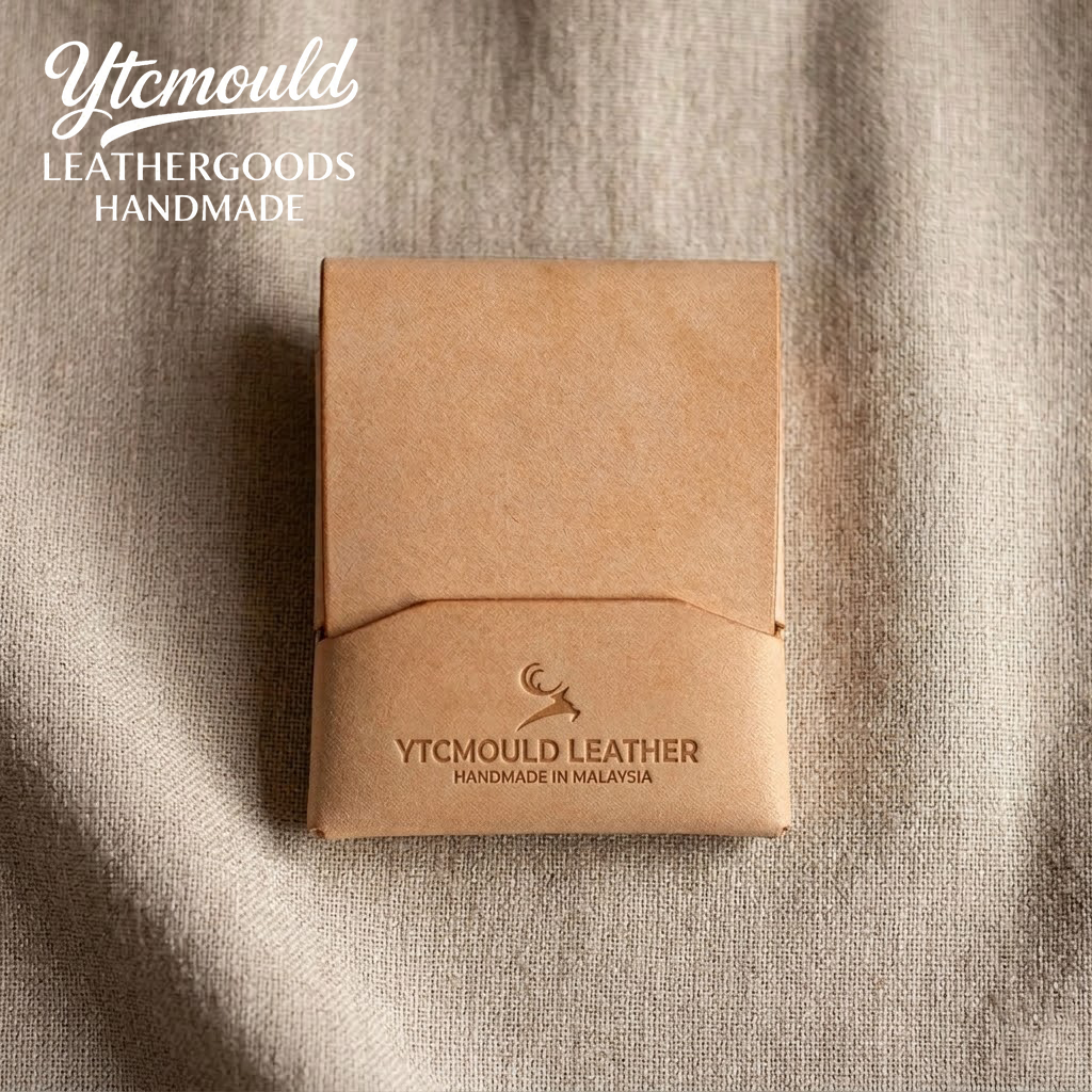 Veg Tan Leather Stitchless Wallet Die Cutter, No Stitch Wallet Pattern Tool（9.5*8cm）