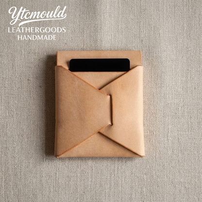 Veg Tan Leather Stitchless Wallet Die Cutter, No Stitch Wallet Pattern Tool（9.5*8cm）