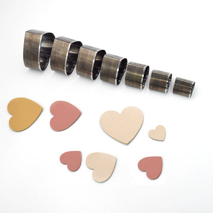 7 psc Heart Shaped Leather Cutting Die Without Board, Custom Steel Knife Die Cut Shapes, DIY Craft Tools（复制）