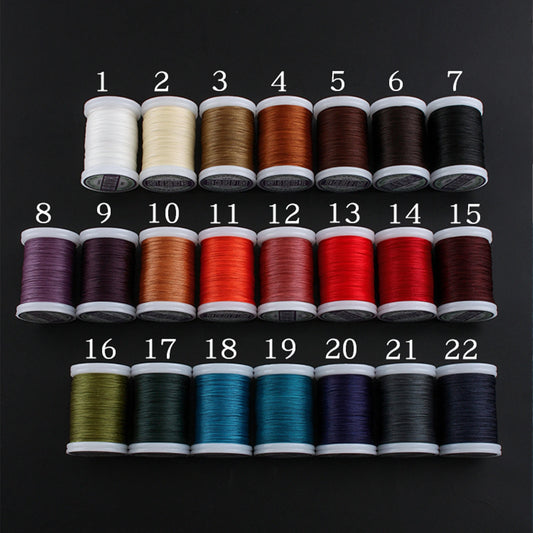 Round Waxed Polyester Thread Leather Craft Hand Sewing Essentials, Three Widths 0.4mm/0.5mm/0.6mm Picks and Colors