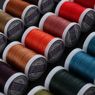 Round Waxed Polyester Thread Leather Craft Hand Sewing Essentials, Three Widths 0.4mm/0.5mm/0.6mm Picks and Colors