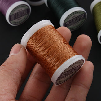 Round Waxed Polyester Thread Leather Craft Hand Sewing Essentials, Three Widths 0.4mm/0.5mm/0.6mm Picks and Colors