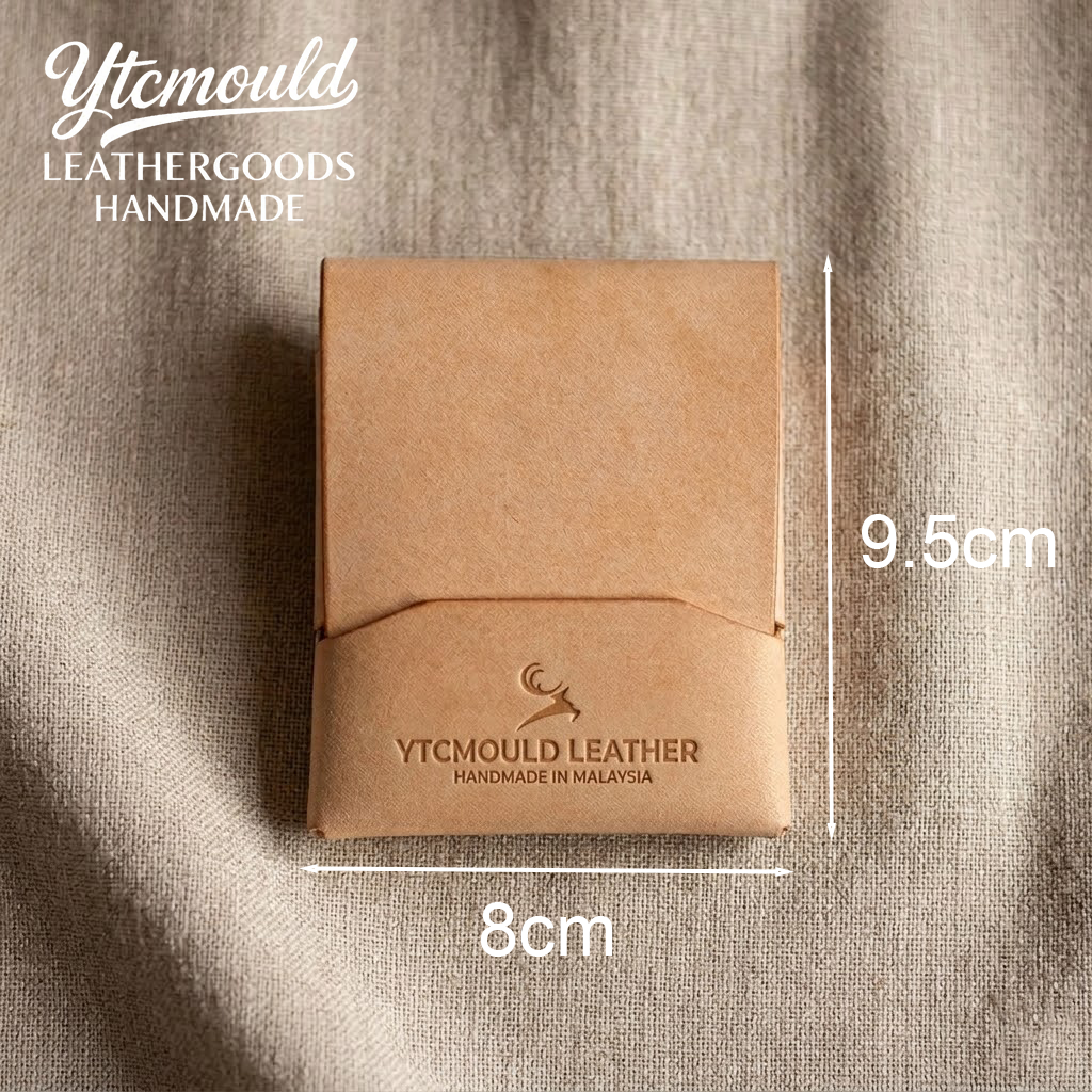 Veg Tan Leather Stitchless Wallet Die Cutter, No Stitch Wallet Pattern Tool（9.5*8cm）