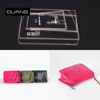 Mini Women Handbag Shoulder bag Crossbag bag Messenger bag Acrylic Template Leather Pattern DIY Leathercraft Pattern Acrylic Template