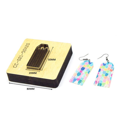 SMVAUON Prismatic Earrings Cutting Dies 2021 New Die Cut & Wooden Dies For Leather Blade Rule Cutter For Diy Leather Crafts