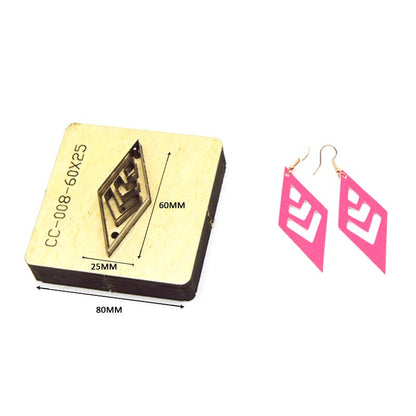 SMVAUON Prismatic Earrings Cutting Dies 2021 New Die Cut & Wooden Dies For Leather Blade Rule Cutter For Diy Leather Crafts