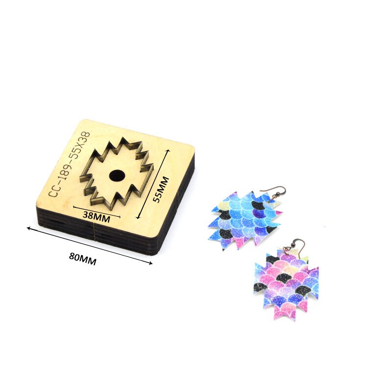 SMVAUON Christmas Earings Cutting Dies New Die Cut Wooden Dies Suitable For Leather Blade Rule Cutter For Diy Leather Crafts