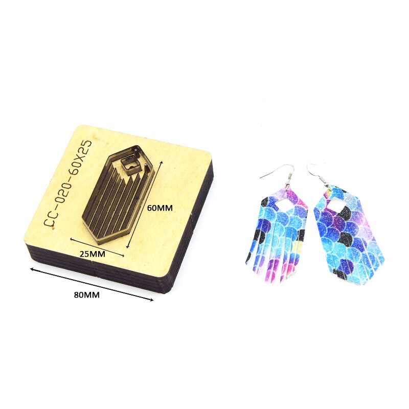 SMVAUON Prismatic Earrings Cutting Dies 2021 New Die Cut & Wooden Dies For Leather Blade Rule Cutter For Diy Leather Crafts