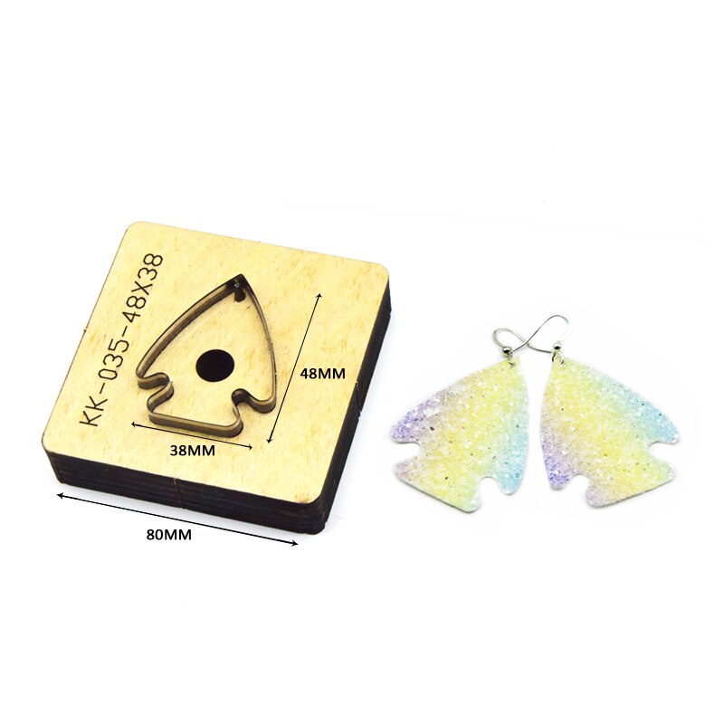 SMVAUON Christmas Earings Cutting Dies New Die Cut Wooden Dies Suitable For Leather Blade Rule Cutter For Diy Leather Crafts