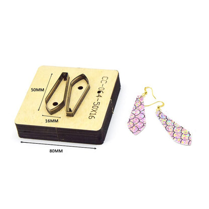 SMVAUON Multi-style New Metal Cutting Die Earrings Cutting Die Leather Cutter Wood Mold Kraft Paper Leather Ruler Knife