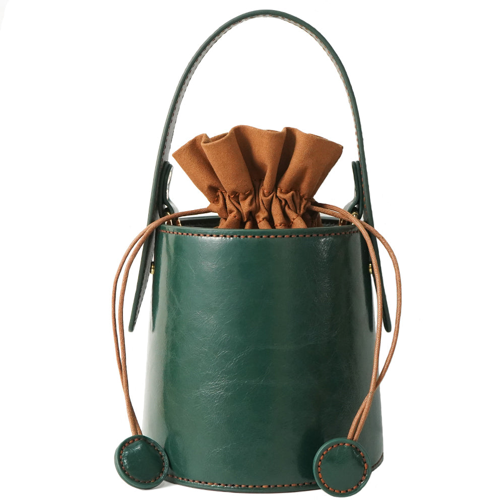 Hand-made DIY material bag, leather bag, handmade leather bucket bag