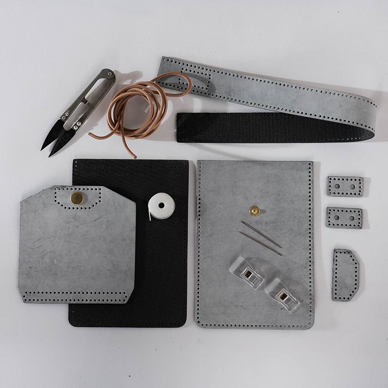 DIY material bag, leather mobile phone bag, small portable shoulder bag, full set of tools