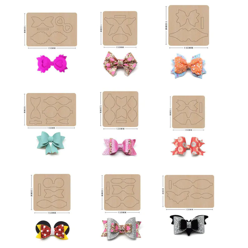 hair bow die/bow svg/ die cuts/leather cutting die