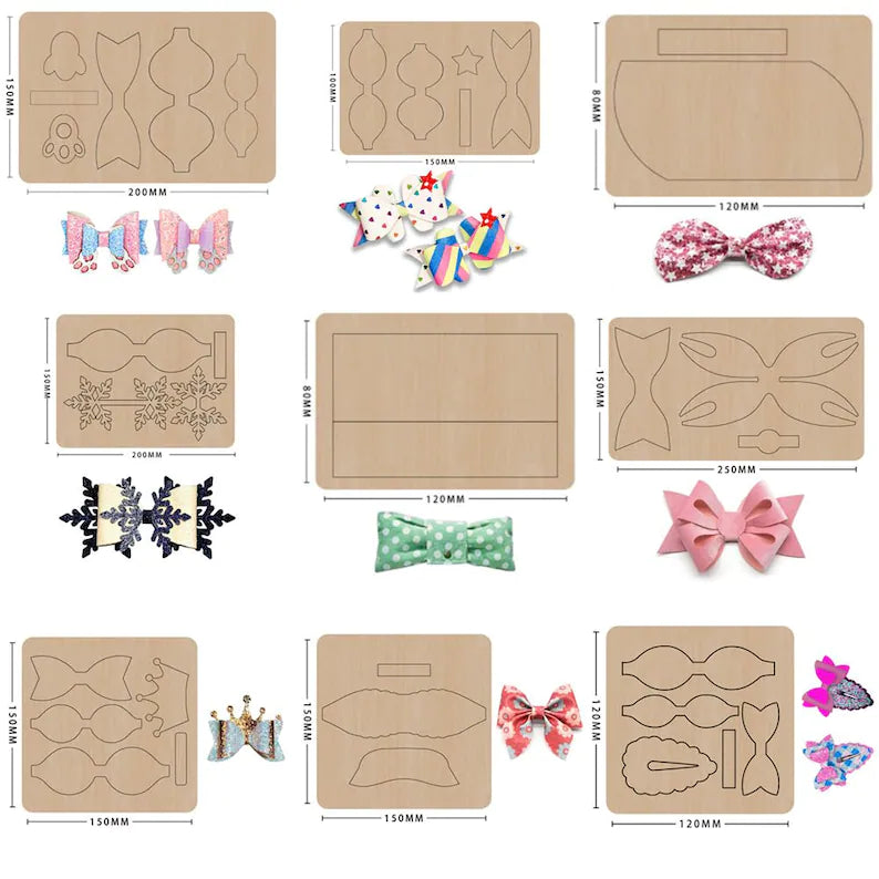 hair bow die/bow svg/ die cuts/leather cutting die