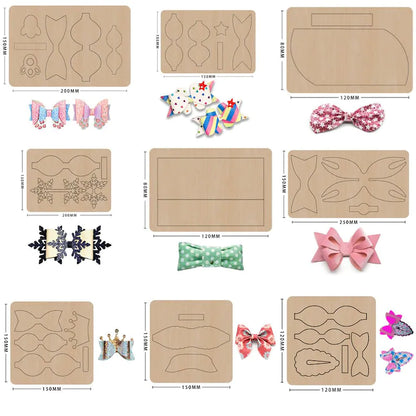 hair bow die/bow svg/ die cuts/leather cutting die