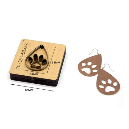 leather earring cut dies handmade leather tool, handmade DIY custom cutting mold