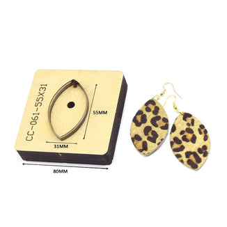 leather earring cutting die handmade leather tool, handmade DIY custom cutting mold