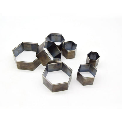 7psc hexagon cutting dies  handmade leather tool, handmade DIY custom cutting mold