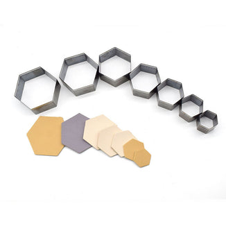 7psc hexagon cutting dies  handmade leather tool, handmade DIY custom cutting mold