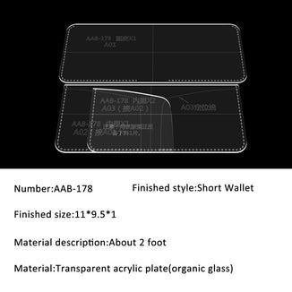 Wallet Cutting Mould, Handmade Leather Tool, Handmade DIY Custom Cutting Mould