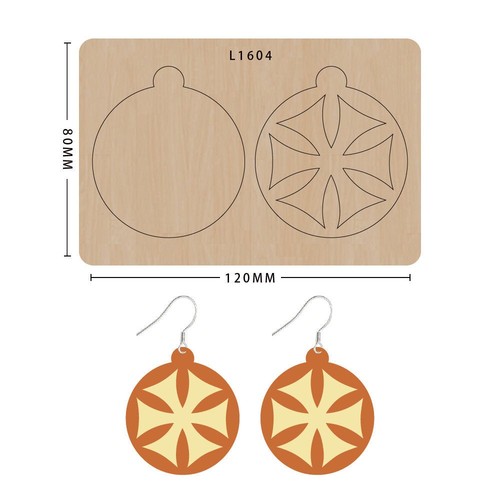 Earring cutting mold suitable for die-cutting machines