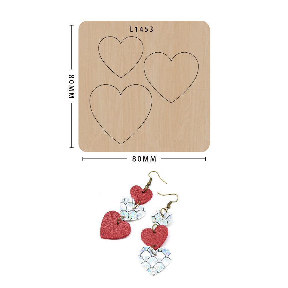 Earring cutting mold suitable for die-cutting machines