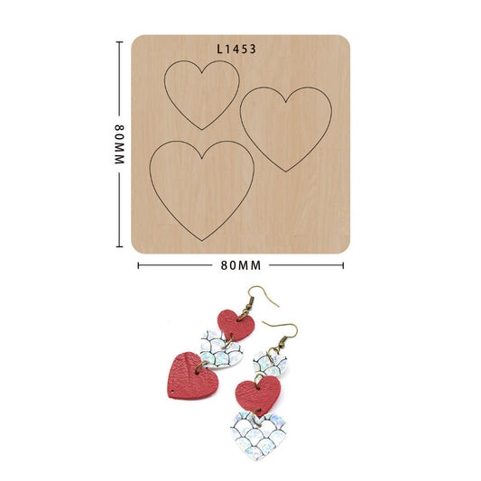 Earring cutting mold suitable for die-cutting machines