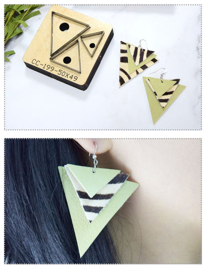leather earring cutting dies  handmade leather tool, handmade DIY custom cutting mold