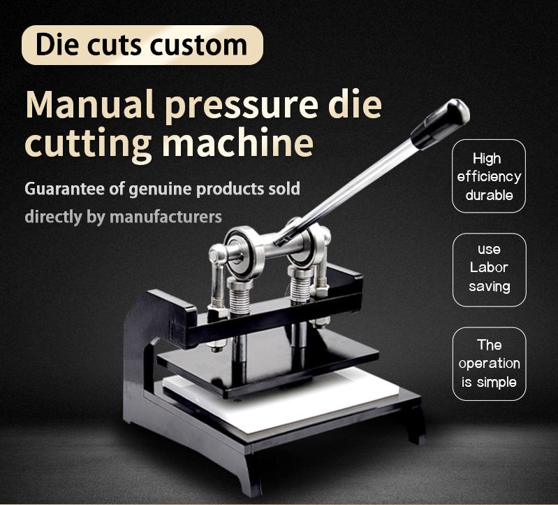 Double Wheel Hand Leather Cutting Machine Mold Cutter New Manual Pressure Machine DIY Leather Cutting Dies Machine