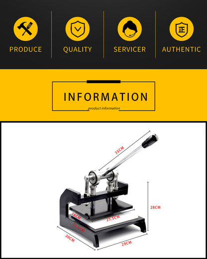 Double Wheel Hand Leather Cutting Machine Mold Cutter New Manual Pressure Machine DIY Leather Cutting Dies Machine