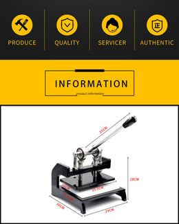 Double Wheel Hand Leather Cutting Machine Mold Cutter New Manual Pressure Machine DIY Leather Cutting Dies Machine