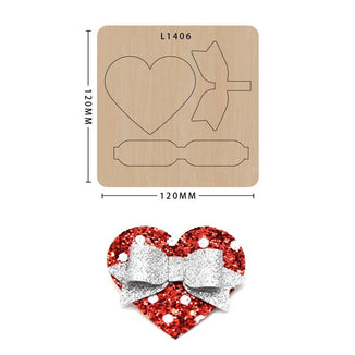 christmas decor Love/Decoration bow die/ big shot die/leather cutter dies/leather tool/scrapbook stickers/ custom cutting die/cuttlebu