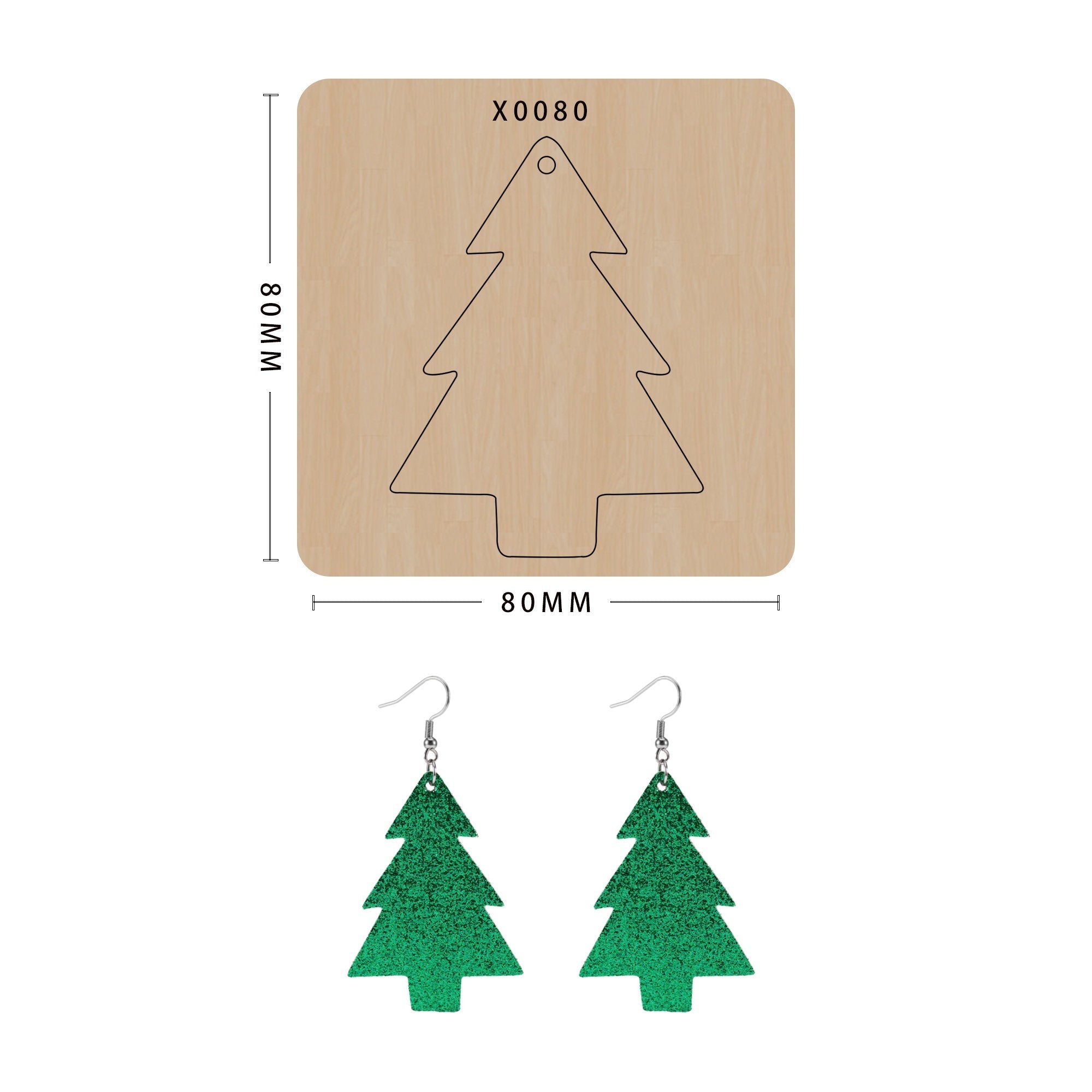 Earring cutting mold suitable for die-cutting machines