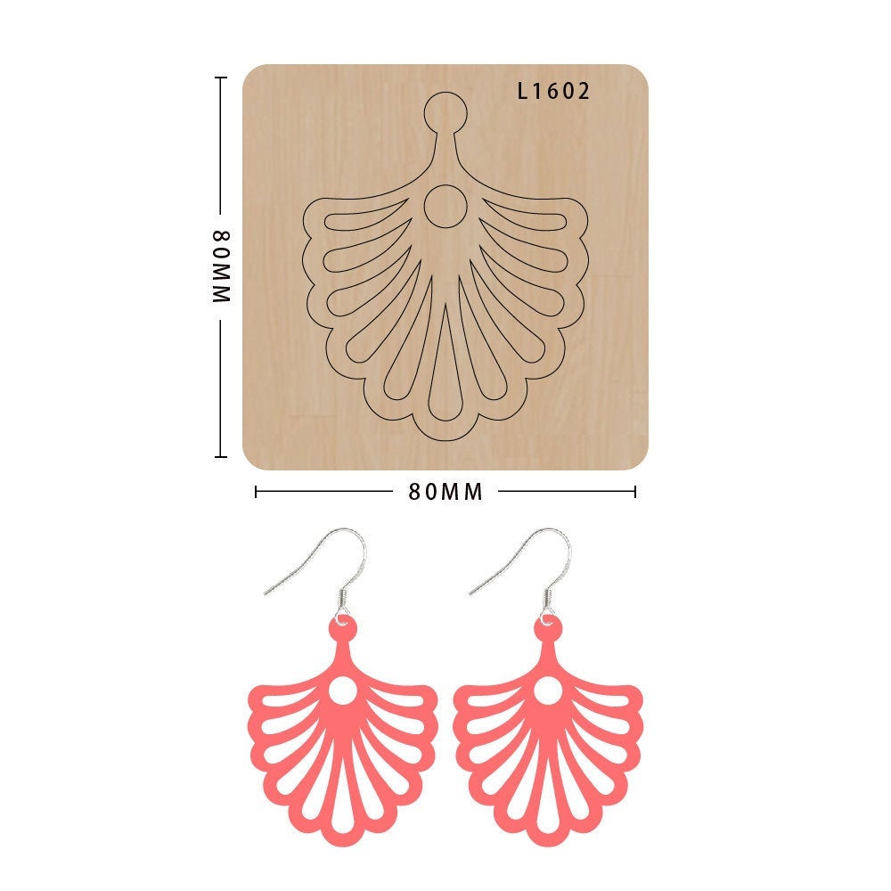 Earring cutting mold suitable for die-cutting machines