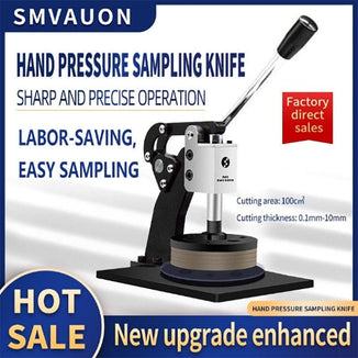 Cutting pressure type round sample machine, hand pressure sampling blade, brand sample collector, textile cloth machine