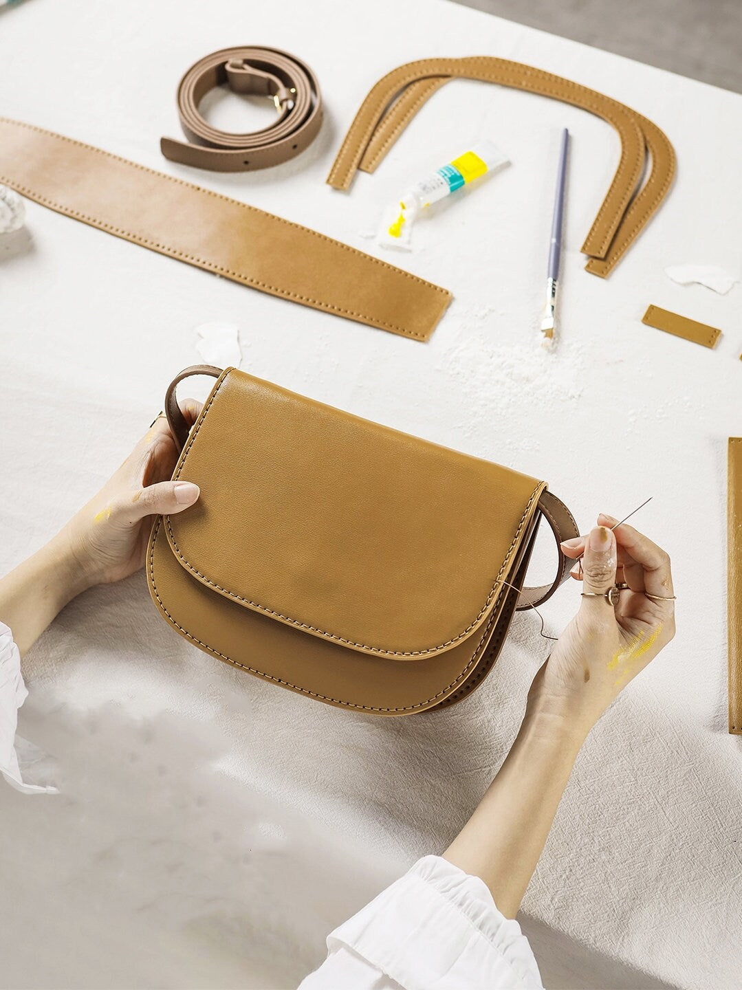 Diagonal bag cutting mold, handmade leather tool, handmade DIY custom cutting mold