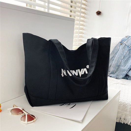 Canvas Bag Custom Printed Logo Shopping Eco-friendly Canvas Bag Handbag Large Canvas Travel Bag One Shoulder Bag