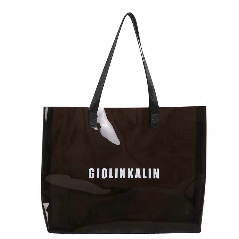 Customizable large volume Tote clear waterproof single shoulder pack PVC totes