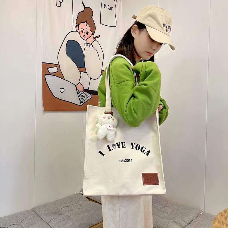 Canvas Customized High-end Tooth Bag One-shoulder Bag Handheld Shopping Bag Large Canvas Bag