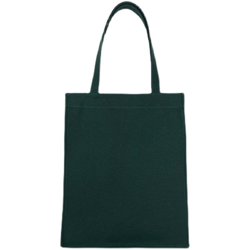 Canvas bag Large capacity handbag Customized one-shoulder bag Shopping hand-painted solid color bag