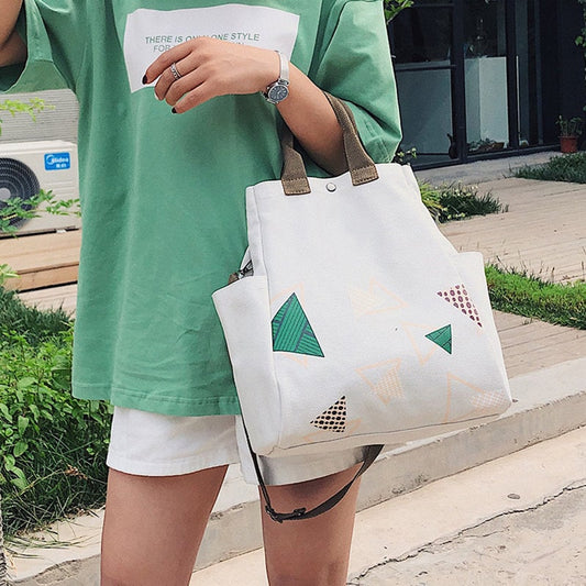 Star Ice Canvas Bag Customized Logo Handbag Literature One Shoulder Bag Environmental Canvas Bag Travel Slant Bag