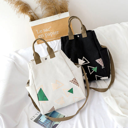 Star Ice Canvas Bag Customized Logo Handbag Literature One Shoulder Bag Environmental Canvas Bag Travel Slant Bag