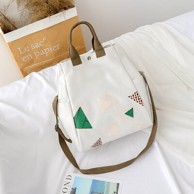 Star Ice Canvas Bag Customized Logo Handbag Literature One Shoulder Bag Environmental Canvas Bag Travel Slant Bag