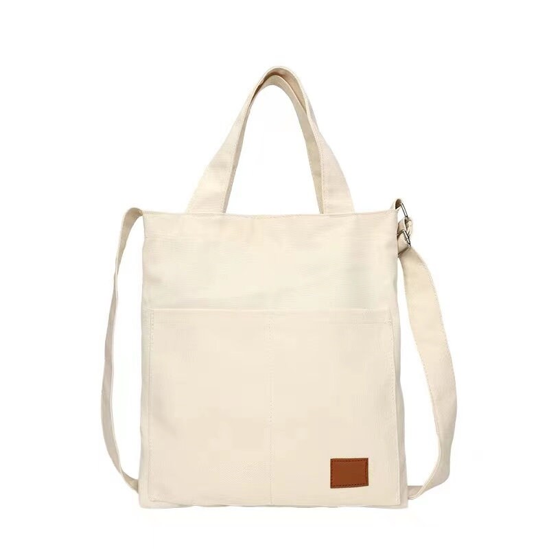 Eco-friendly canvas bag Texture Literature bag Large capacity handbag Single shoulder bag Slant bag