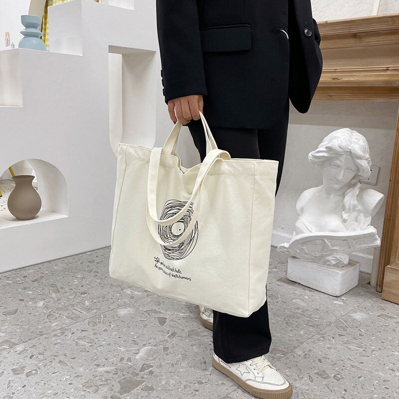 New Canvas Single Shoulder Bag Mass Commute Bag Yoga Handbag Customized Logo